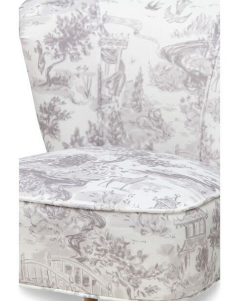 Sillón Gatsby Jardin De Jouy gris - 61x67x75 cm