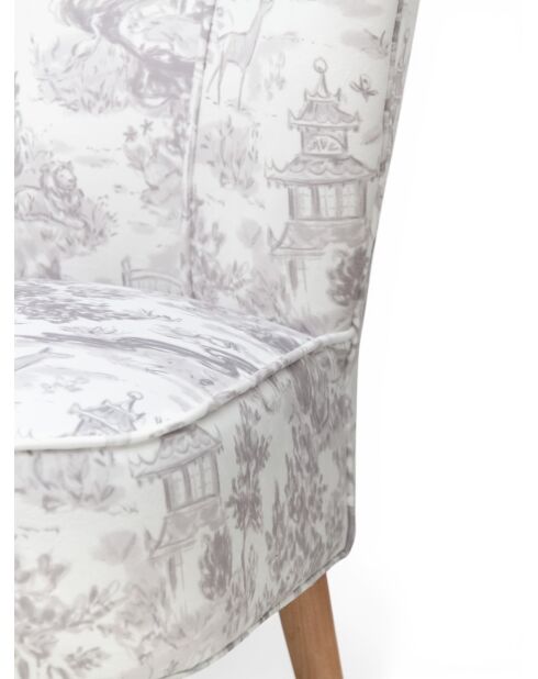 Sillón Gatsby Jardin De Jouy gris - 61x67x75 cm