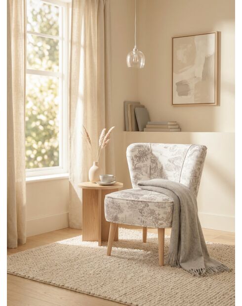 Sillón Gatsby Jardin De Jouy gris - 61x67x75 cm