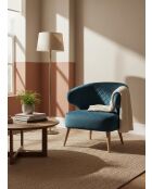 Fauteuil Angèle bleu canard - 120x60x73 cm