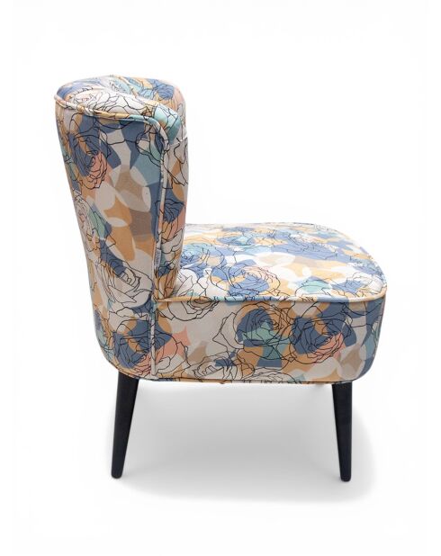 Mehrfarbiger abstrakter rosa Gatsby-Sessel - 61x67x75 cm