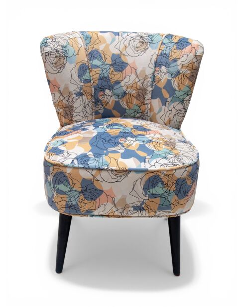 Mehrfarbiger abstrakter rosa Gatsby-Sessel - 61x67x75 cm