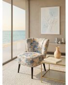 Mehrfarbiger abstrakter rosa Gatsby-Sessel - 61x67x75 cm