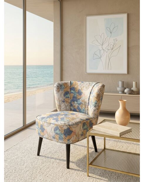 Mehrfarbiger abstrakter rosa Gatsby-Sessel - 61x67x75 cm