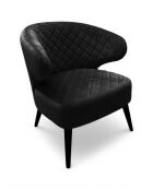 Schwarzer Sessel Angèle - 120x60x73 cm