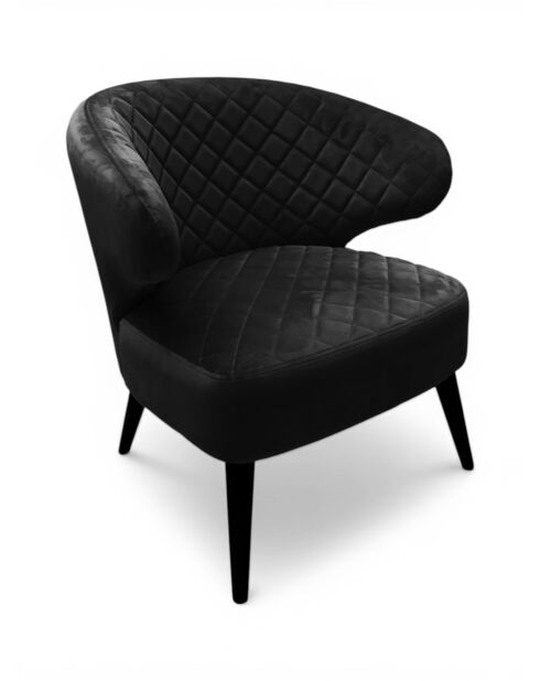 Schwarzer Sessel Angèle - 120x60x73 cm