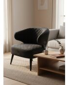 Schwarzer Sessel Angèle - 120x60x73 cm