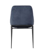 Terre Stuhl aus mitternachtsblauem Samt - 51x49x81 cm