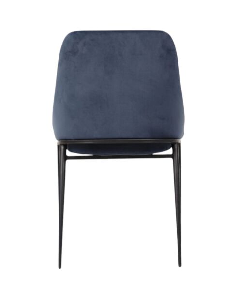 Terre Stuhl aus mitternachtsblauem Samt - 51x49x81 cm