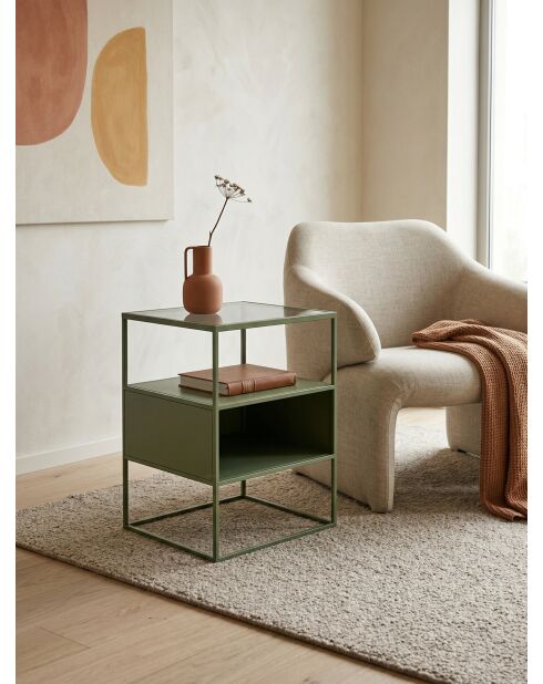 Esprit moosgrüner Beistelltisch - 40x55x35 cm