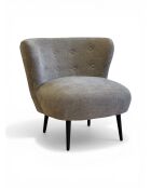 Swallow's Nest Sessel aus braunem Stoff - 78x79x73 cm