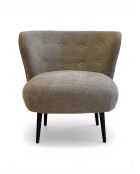 Swallow's Nest Sessel aus braunem Stoff - 78x79x73 cm