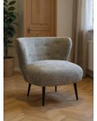 Swallow's Nest Sessel aus braunem Stoff - 78x79x73 cm