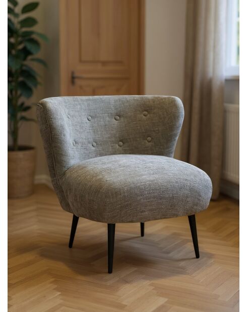 Swallow's Nest Sessel aus braunem Stoff - 78x79x73 cm