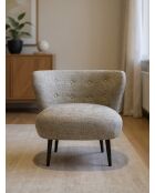 Swallow's Nest Sessel aus braunem Stoff - 78x79x73 cm