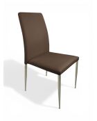 Sedia da tavolo in acciaio inossidabile marrone - 44x54x94 cm