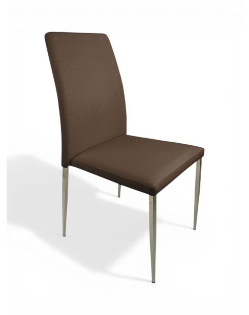 Chaise de table inox marron - 44x54x94 cm
