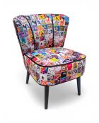 Moderner mehrfarbiger Gatsby-Sessel - 61x67x75 cm