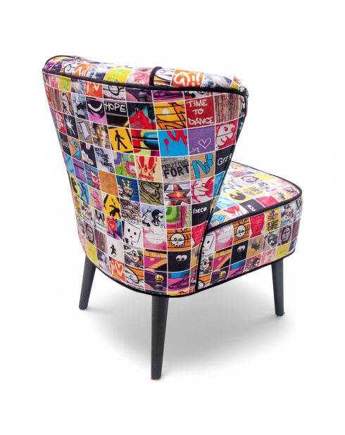 Moderner mehrfarbiger Gatsby-Sessel - 61x67x75 cm