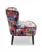 Moderner mehrfarbiger Gatsby-Sessel - 61x67x75 cm