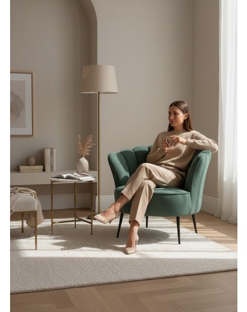 Fauteuil Crown olijfgroen - 88x80x82 cm