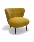 Safrangelber Sessel mit Schwalbennest aus Netzstoff - 78x79x73 cm