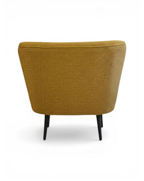 Safrangelber Sessel mit Schwalbennest aus Netzstoff - 78x79x73 cm