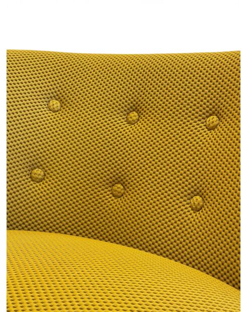 Safrangelber Sessel mit Schwalbennest aus Netzstoff - 78x79x73 cm