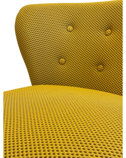 Safrangelber Sessel mit Schwalbennest aus Netzstoff - 78x79x73 cm