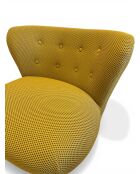 Safrangelber Sessel mit Schwalbennest aus Netzstoff - 78x79x73 cm