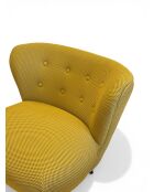 Safrangelber Sessel mit Schwalbennest aus Netzstoff - 78x79x73 cm