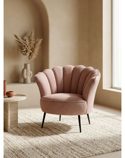 Puderrosa Kronensessel - 88x80x82 cm