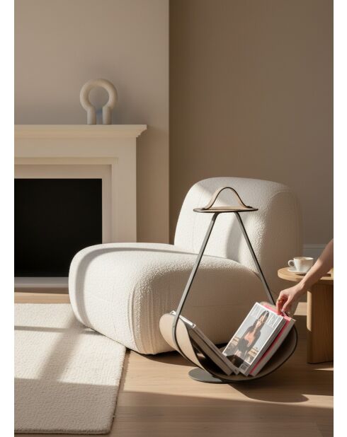 Porte-revues Swing taupe - 58x39x31 cm