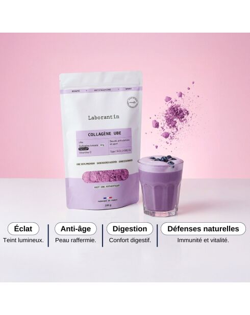 Collagen Ube in polvere - Cura di bellezza e digestione da 24 a 48 dosi - 1000 ml