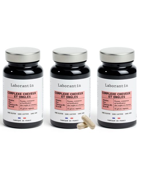 Haar- en nagelcomplex - kuur van 3 maanden 180 capsules - 300 ml