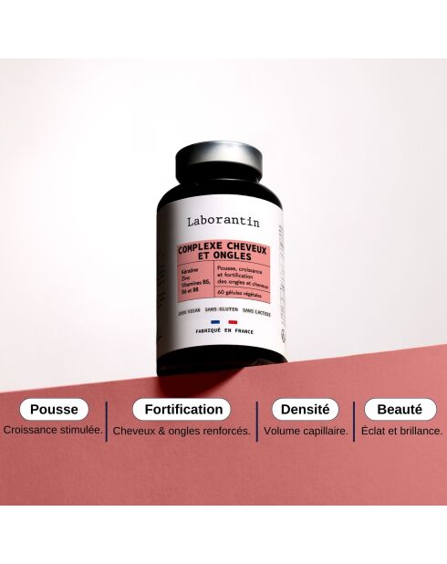 Haar- en nagelcomplex - kuur van 3 maanden 180 capsules - 300 ml