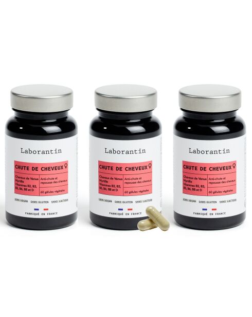 Haarausfall bei Frauen - 3-Monatskur 180 Kapseln - 300 ml