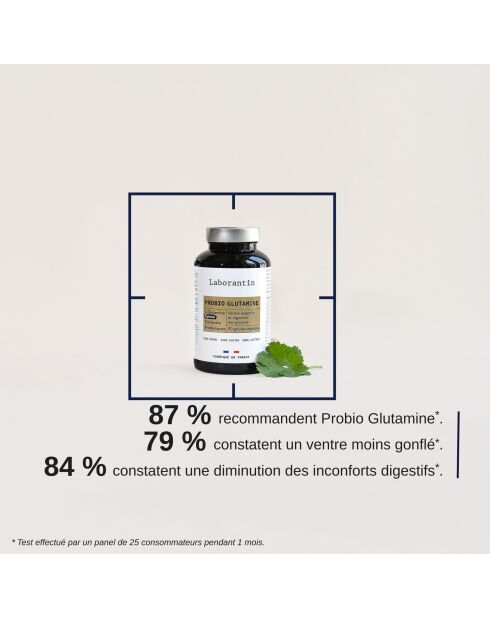 Probio Glutamine - Cura la digestione e la deflazione addominale 90 capsule - 200 ml