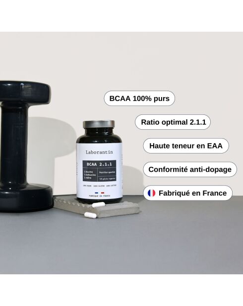 BCAA 2.1.1 - Cura para el rendimiento físico 120 cápsulas - 300 ml
