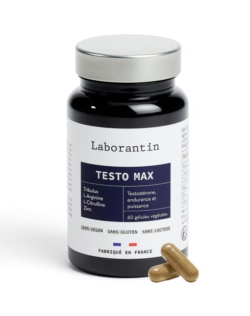 Testo Max - Cure booster de testostérone 60 gélules - 100 ml