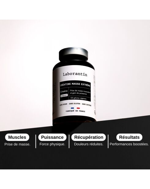 Creatine Mass Extreme - Kuur voor massatoename 120 capsules - 200 ml