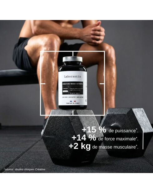 Creatine Mass Extreme - Kuur voor massatoename 120 capsules - 200 ml