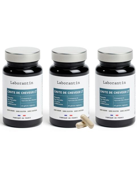 Haarausfall bei Männern - 3-Monatskur 180 Kapseln - 300 ml