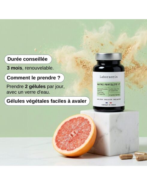Nutri Fertility Man - Cura per il potenziamento della fertilità 60 capsule - 100 ml