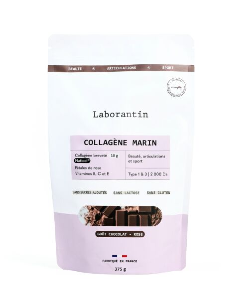Collagène en poudre - Goût Chocolat - Cure Beauté peau, cheveux et ongles 30 doses - 1000 ml