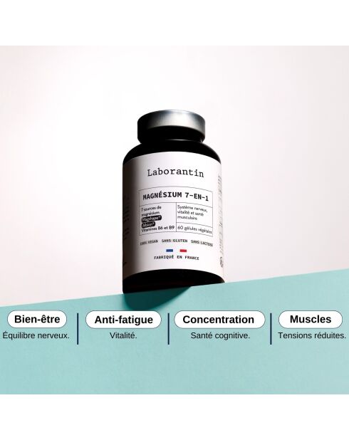 Magnesium 7-in-1 - 3-monatige Kur 180 Kapseln - 300 ml