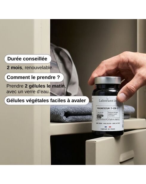 Magnesium 7-in-1 - 3-monatige Kur 180 Kapseln - 300 ml