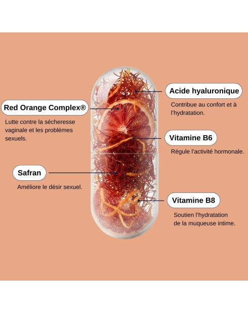 Lubri Plaisir - Cura de lubricación íntima 30 cápsulas - 100 ml