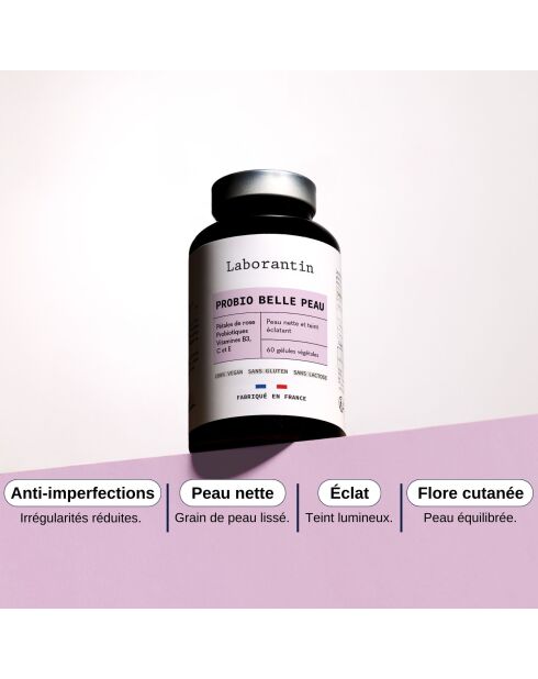 Probio Belle Peau - Cura della pelle pulita 60 capsule - 100 ml