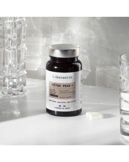 Detox Skin + - Cura della pelle purificata 60 capsule - 100 ml